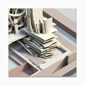 3d Model Of A Building Canvas Print