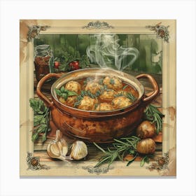 Chicken And Dumplings Canvas Print