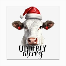 Santa Cow Canvas Print