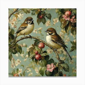 Birds In A Tree Art 6 Canvas Print