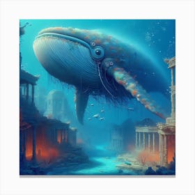 Underwater Whale Canvas Print