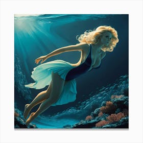 A Striking And Vivid Illustration Of A Blonde Woma Dcbbdnamrxygqzqessd8uw Sebfqtgkqq2mvsry83laza Canvas Print