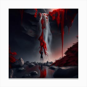 Waterfall Of Blood Canvas Print