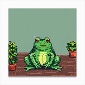 Pixel Frog 2 Canvas Print