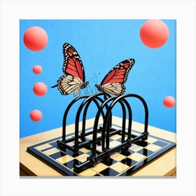 Butterfly Chess Game Canvas Print