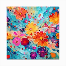 Abstract Floral Painting 1 Canvas Print