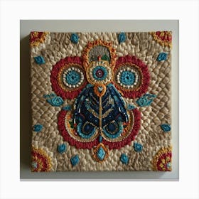 Embroidered Wall Hanging Canvas Print