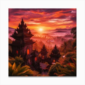 Sunrise In Bali Canvas Print