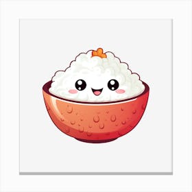 Kawaii Rice Canvas Print