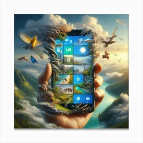 Windows 10 In Hand Canvas Print