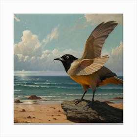 Bird On The Beach Canvas Print