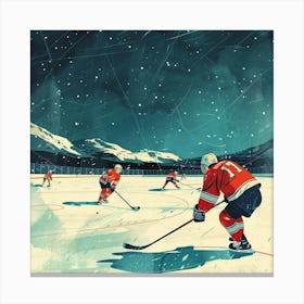 A Ice Hockey Match Lofi Illustration 1718700662 4 Canvas Print