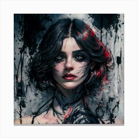 Splatter Girl Canvas Print