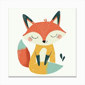 Charming Illustration Fox 3 Canvas Print