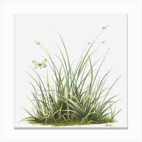 Watercolor-Spring-Grass-Clipart. Oliviaarts.5 Canvas Print