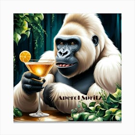 Gorilla With Aperol  Canvas Print