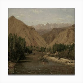 River In The Mountains Canvas Print