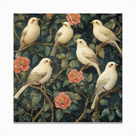 Birds On A Branch Art 35 Canvas Print