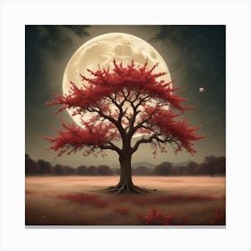 Full Moon Tree 2 Canvas Print