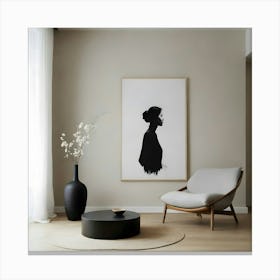 Silhouette Of A Woman 4 Canvas Print