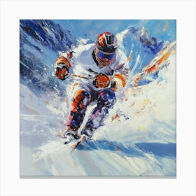 Skier Art 1 Canvas Print