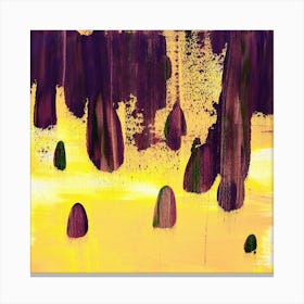 Drops - Yellow Plum Canvas Print