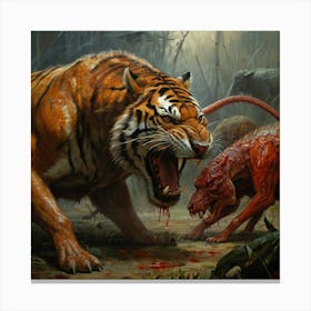 Tiger And Demon 1 Canvas Print