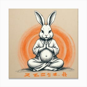 Buddha Rabbit 1 Canvas Print