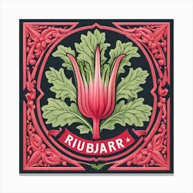 Rhubarb As A Logo (39) Canvas Print