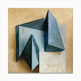 'Blue Triangles' Canvas Print