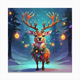 Christmas Deer 6 Canvas Print