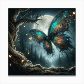 Butterfly In The Forest 38 Canvas Print