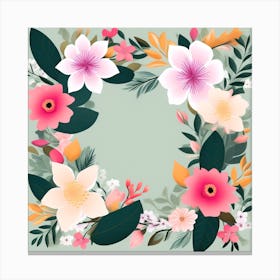 Floral Frame 1 Canvas Print