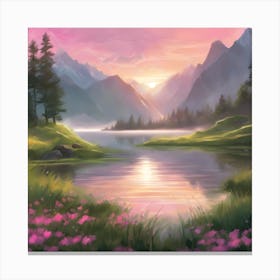 Tranquil Peaks Canvas Print