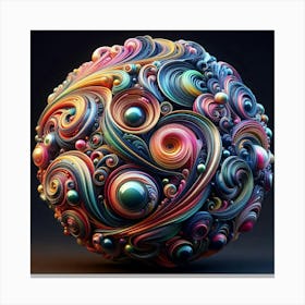 Swirled Sphere Canvas Print