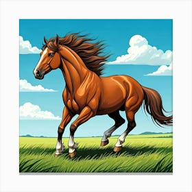 Running Horse Canvas Print