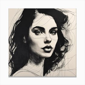 Drawing Of A Woman 1 Canvas Print