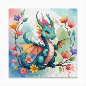 Blue Dragon Canvas Print