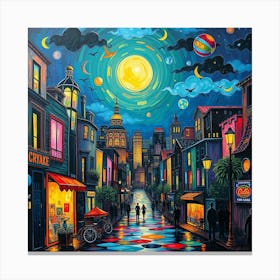 Night In city Canvas Print