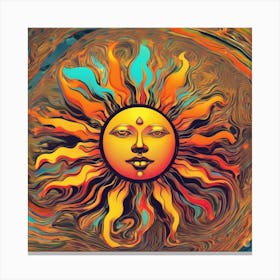 An Abstract Sun One Art 7 Canvas Print