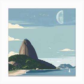 A Sugarloaf Mountain In Rio De Janeiro Minimal I 1719996239 1 Canvas Print