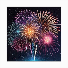 Fireworks In The Sky 14 Canvas Print