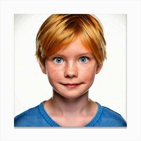 Firefly Adorable Strawberry Blond Boy With Freckles And Blue Eyes 51537 Canvas Print