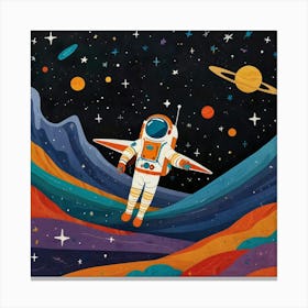 Astronaut In Space 1 Canvas Print