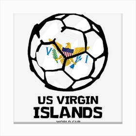 Us Virgin Islands Football Country Flag Canvas Print