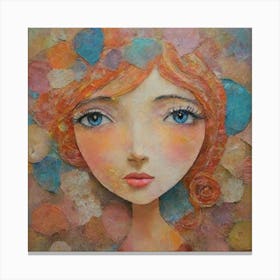 Girl With Blue Eyes 1 Canvas Print