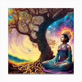 Meditating Woman Canvas Print