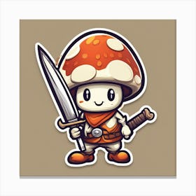 Mushroom Samurai Canvas Print