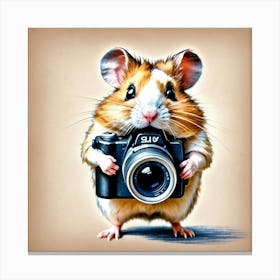 Hamster With Camera 8 Canvas Print