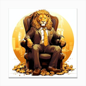 Businessman Lion 1 Canvas Print